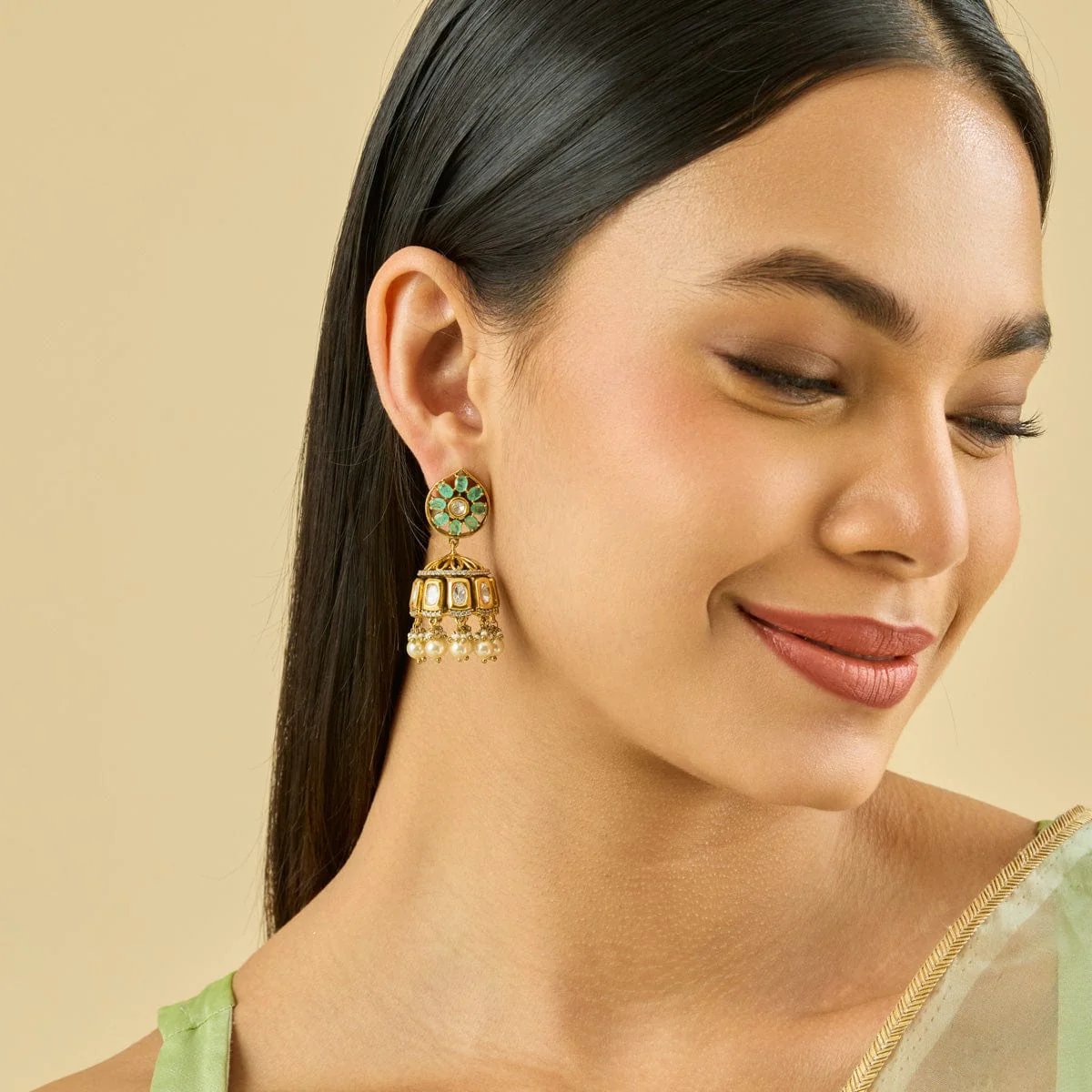 Kundan Earring 182296 - Image 2