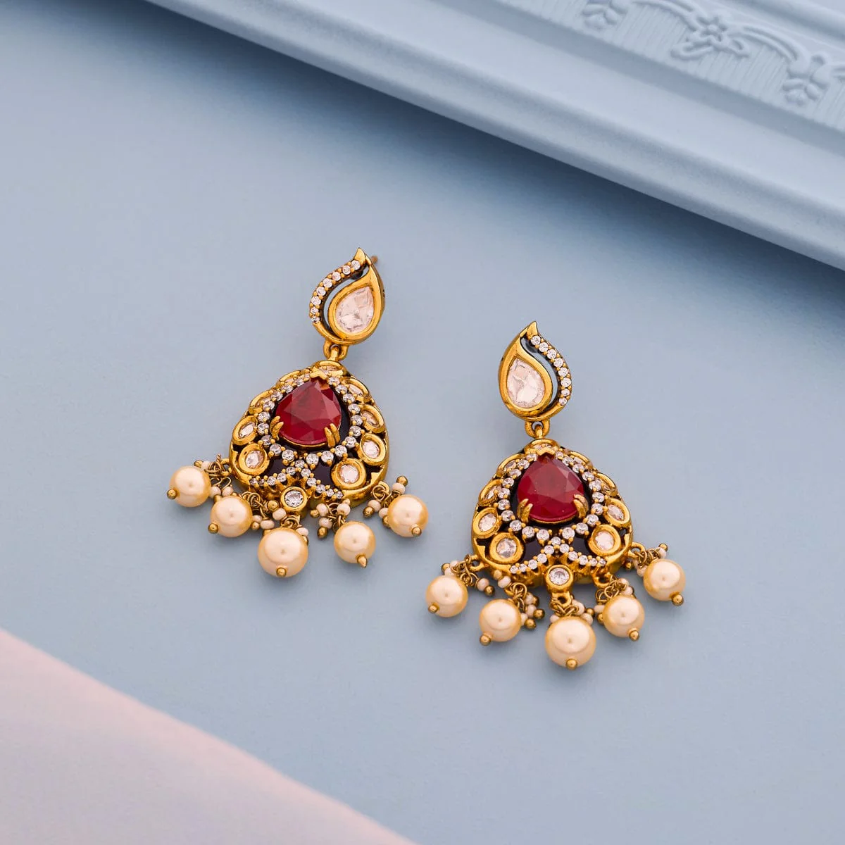 Kundan Earring 195205 - Image 2