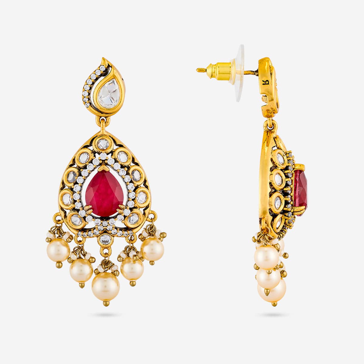 Kundan Earring 195205 - Image 3