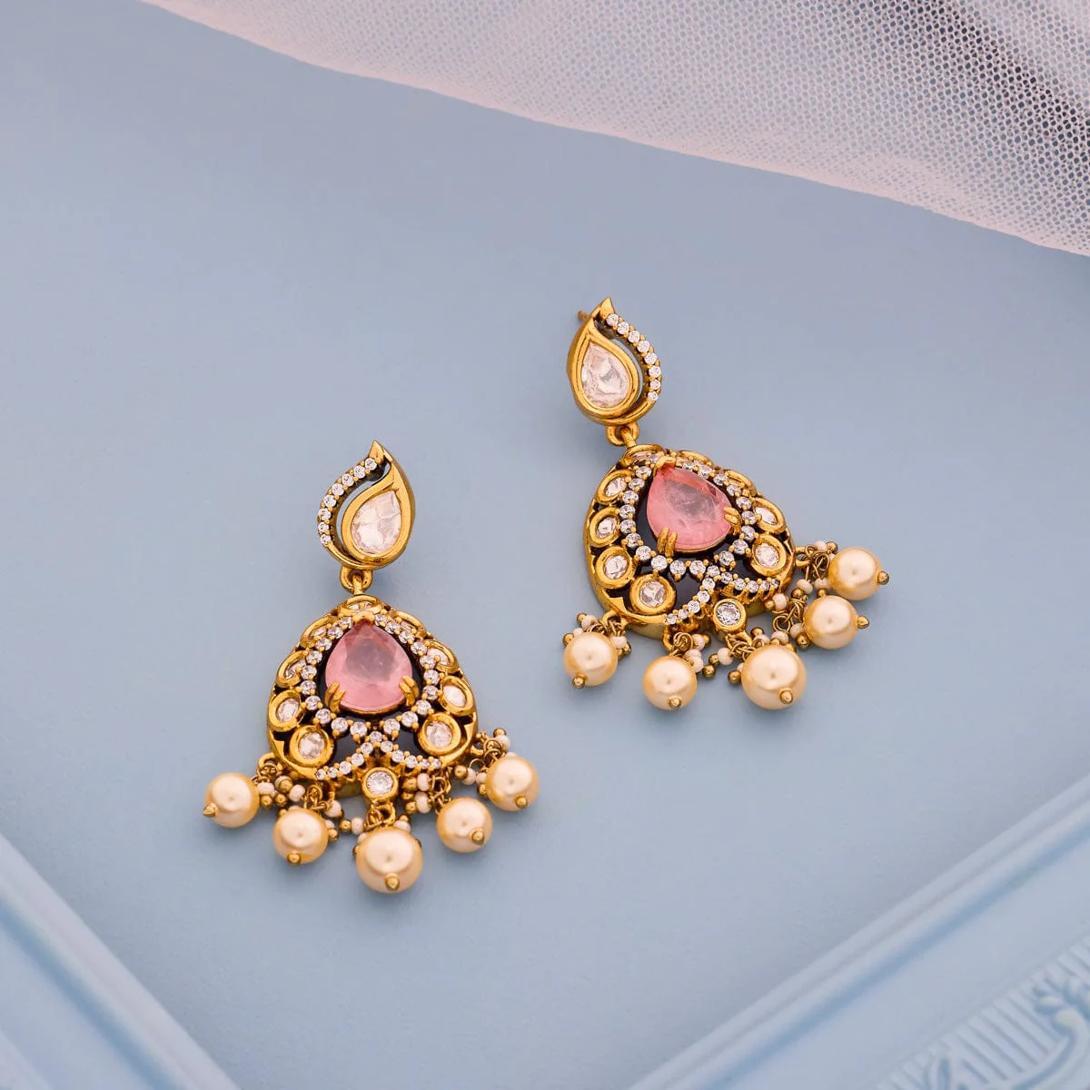 Kundan Earring 195205 - Image 5