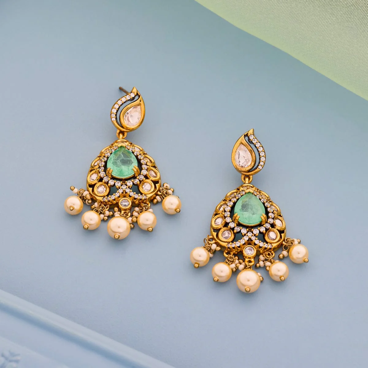 Kundan Earring 195205 - Image 8
