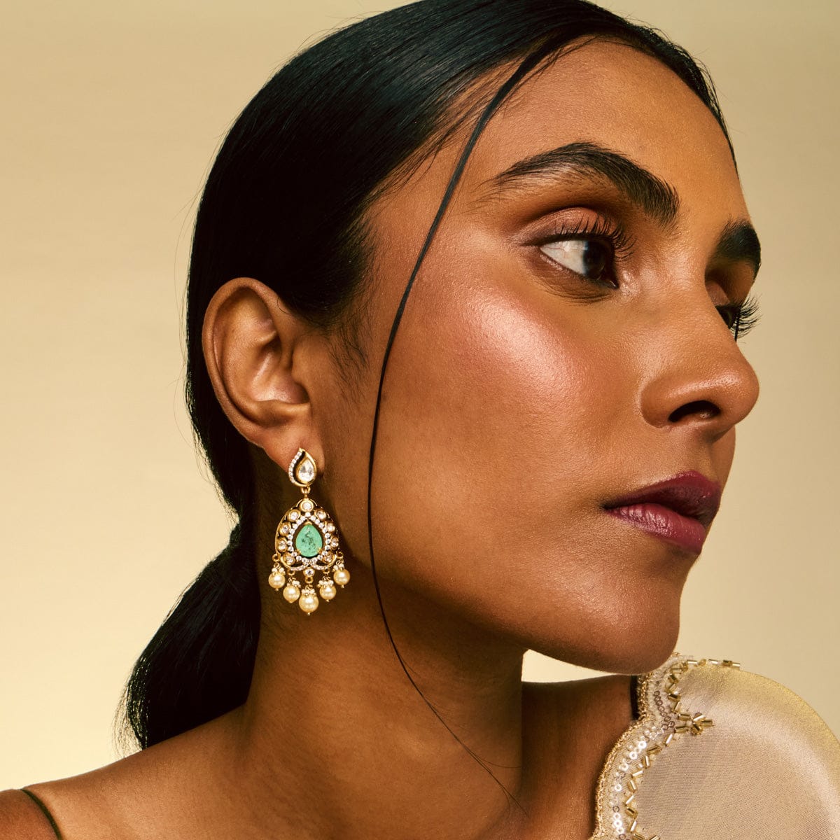 Kundan Earring 195205 - Image 9