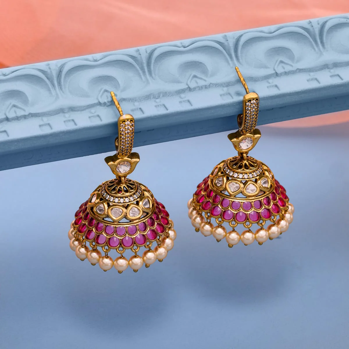 Kundan Earring 196888 - Image 2