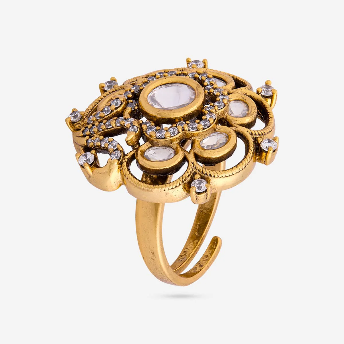 Kundan Finger Ring 196895