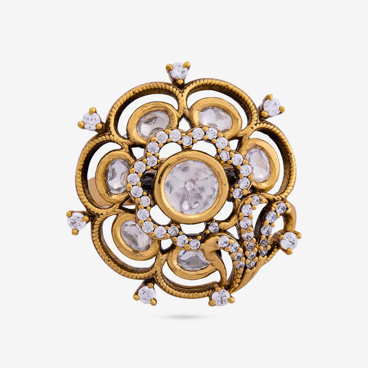 Kundan Finger Ring 196895 - Image 4
