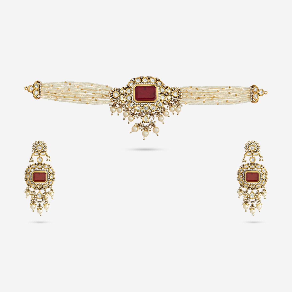 Kundan Necklace 149233 - Image 17