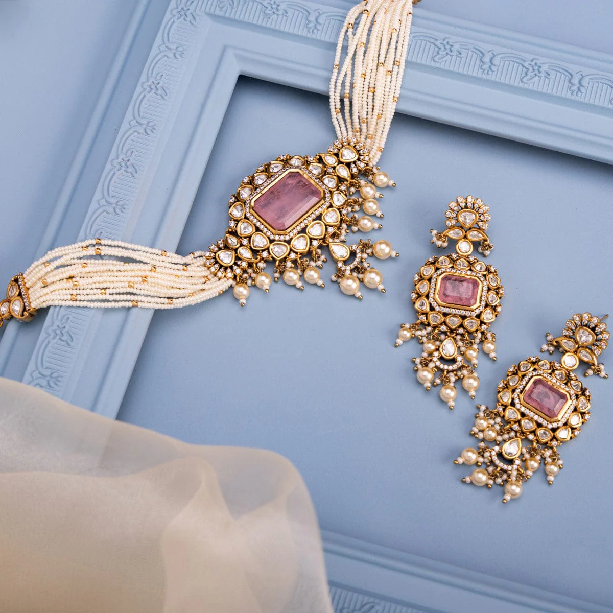 Kundan Necklace 149233 - Image 7