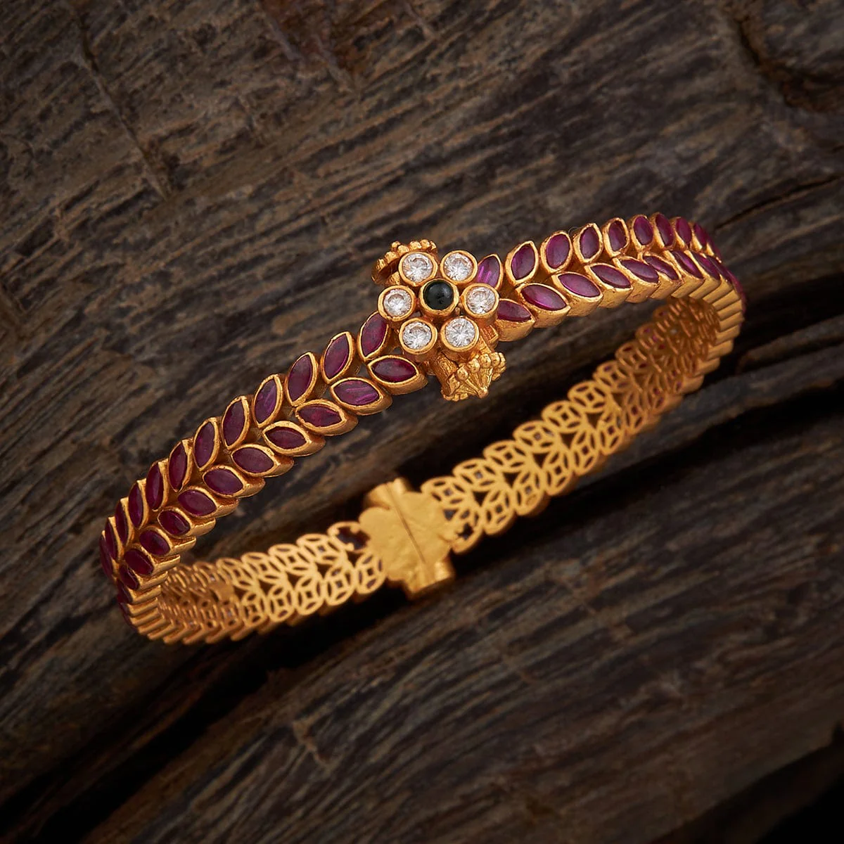 Silver Temple Bangle 134126 - Image 9